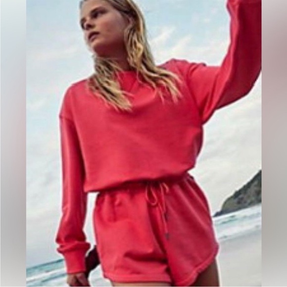 NWT Medium Free People Best Of Romper - Electric Sunset - Picture 3 of 10